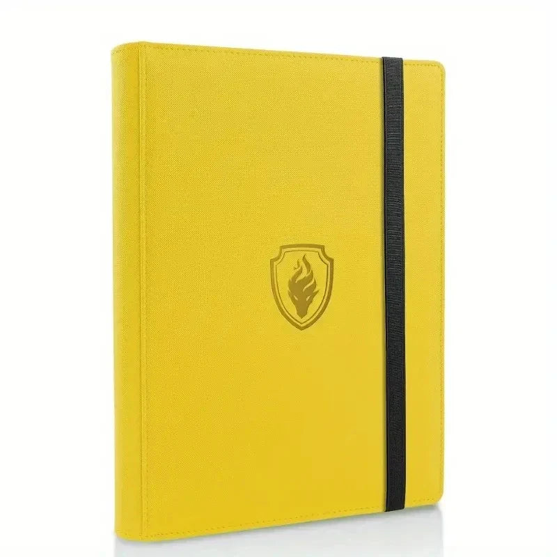 9-Pocket Trading Card Binder — Premium PU Cover Zip Card Holder Book, Durable Side-Loading Card Organizer