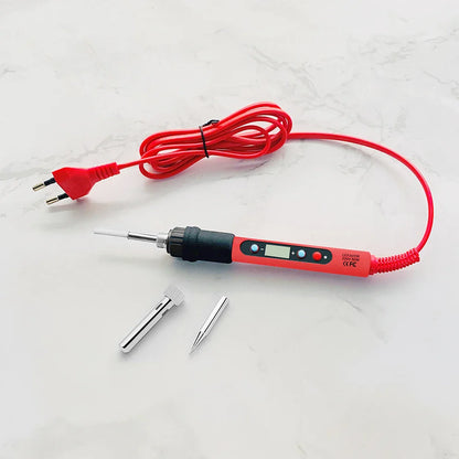 Digital 80W Soldering Iron Kit – Adjustable Temperature with LCD, Ceramic Heater & Soldering Tips