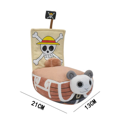 One Piece Plush Ship Toy — Thousand Sunny & Going Merry Soft Pillow for Kids, 21/37CM Birthday Gift