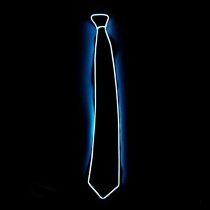 EL Wire Black Neon LED Bow Tie | Luminous Men's Gift for Wedding Party Decor | Boys Kids Neckwear