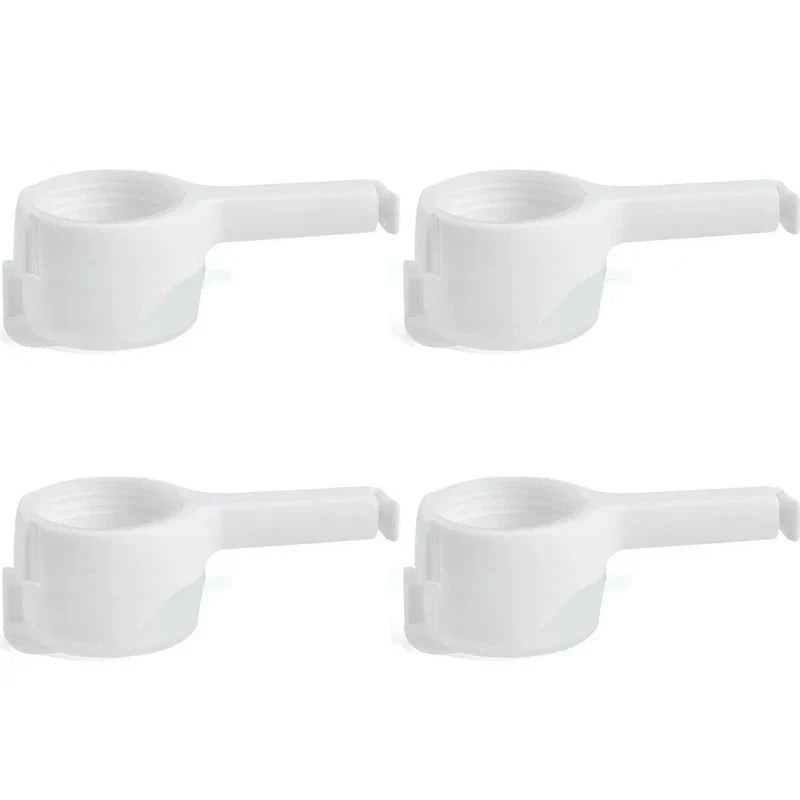 Food Storage Bag Clips with Pour Spouts - Kitchen Chip Sealer Clips, Plastic Cap for Freshness
