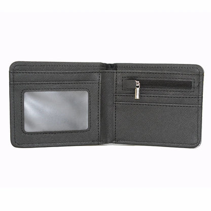 USA Flag PU Leather Wallet with Zipper Coin Pocket – Compact Patriotic Short Purse