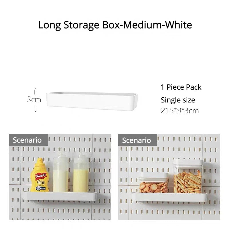 DIY Pegboard Hanging Shelf & Hooks – Wall Organizer for Garage, Kitchen & Room, No-Drill Storage Solution