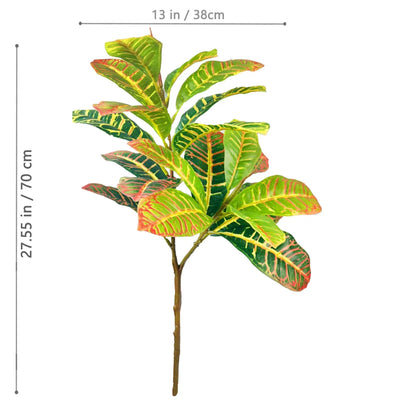 32–120cm Artificial Banyan Tree Branch – Tropical Fake Plant with Red Leaves for Home, Garden & Indoor Decorative Display