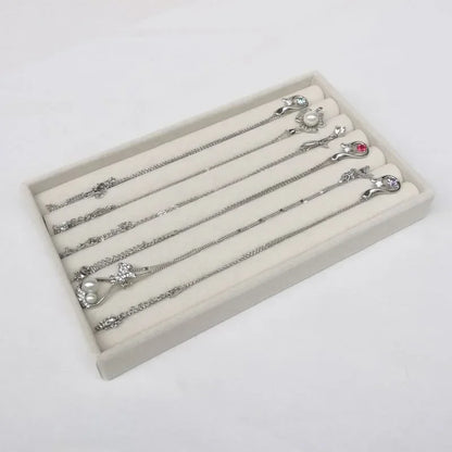Jewelry Storage Box Organizer – Multi-Compartment Necklace, Ring, Earrings & Brooch Display Drawer Tray