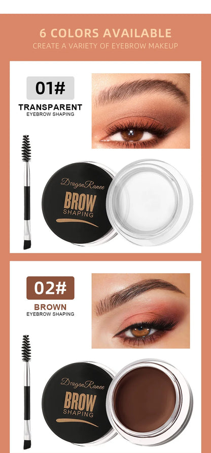 Matte Eyeliner & Eyebrow Cream Gel – Waterproof, Long-Lasting Brow Contouring Cream in Brown & Black for Wild Brows & Concealer