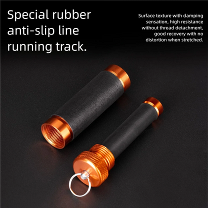 Aluminum Alloy Line Pull Rod — Rubber Anti-Slip Fishing Tool for Snag Pulling, Hook Tying, Knotting, and Hand Protection