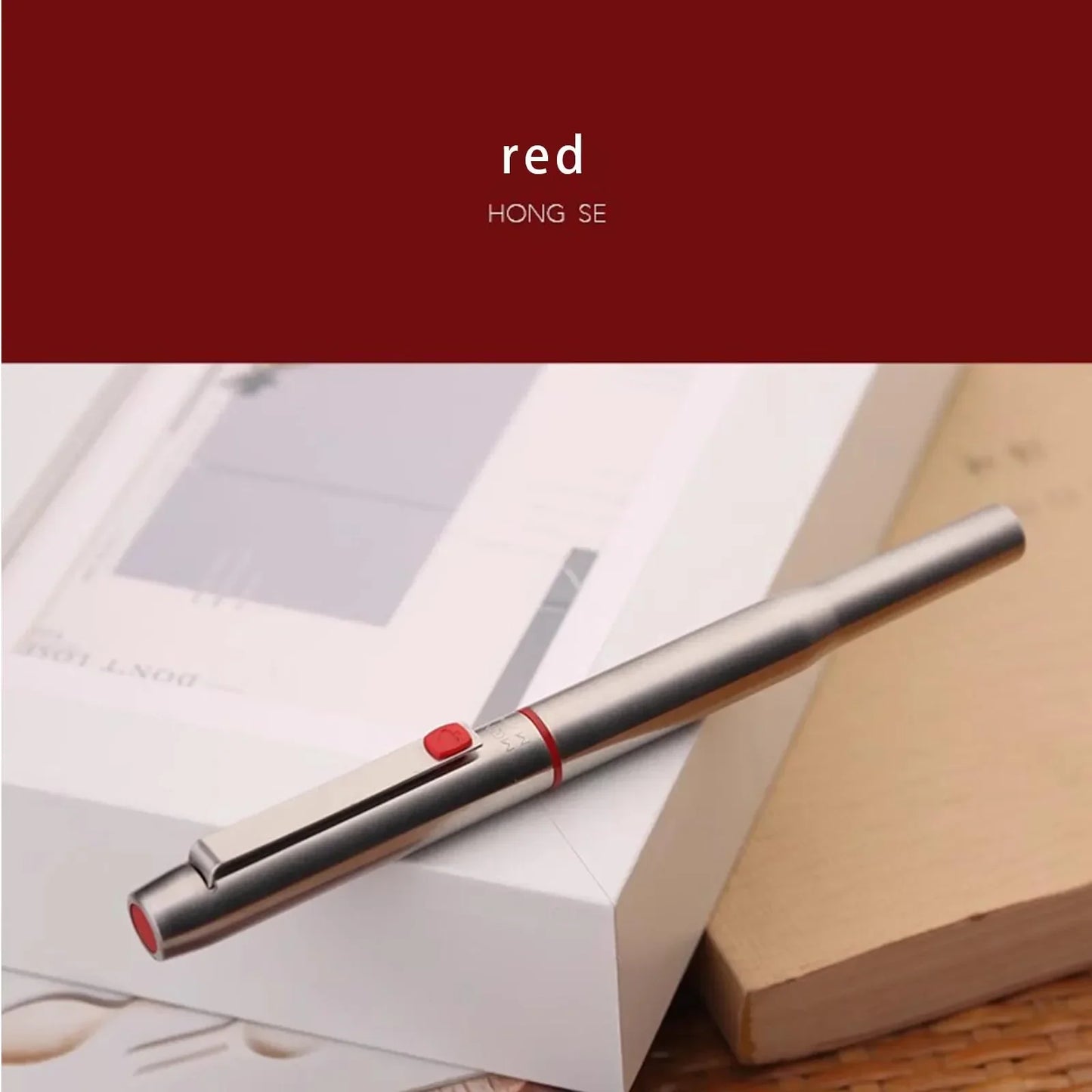 MAJOHN B25 Fountain Pen – Stainless Steel Imported F Nib with Ink Absorber, Dual-Purpose High-End Office Stationery