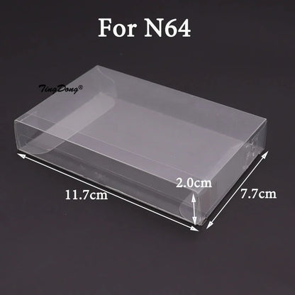 10PCS Clear Transparent Game Cartridge Cases – CIB Plastic PET Protectors for N64, NES, SNES, GB, GBA, GBC, NGPC, Switch & PS5