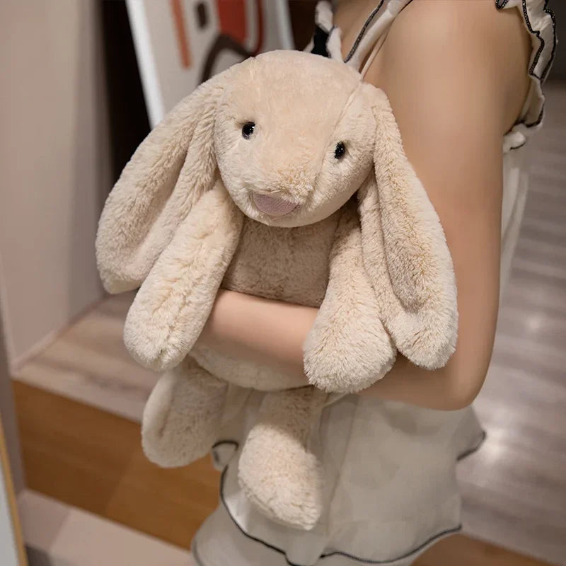 Kawaii Long-Ear Rabbit Plush Toy — Stuffed Bunny Doll for Kids & Babies