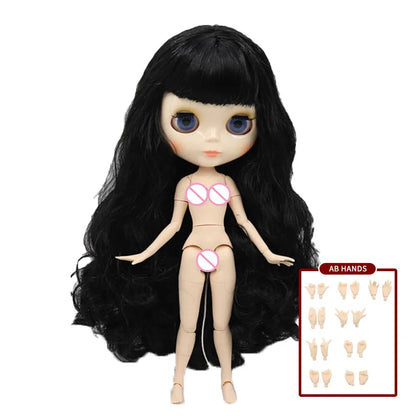 ICY DBS Blyth Doll – 1/6 BJD Customized Nude Joint Body, White Skin Glossy & Matte Face, 30cm Girl Toy Gift