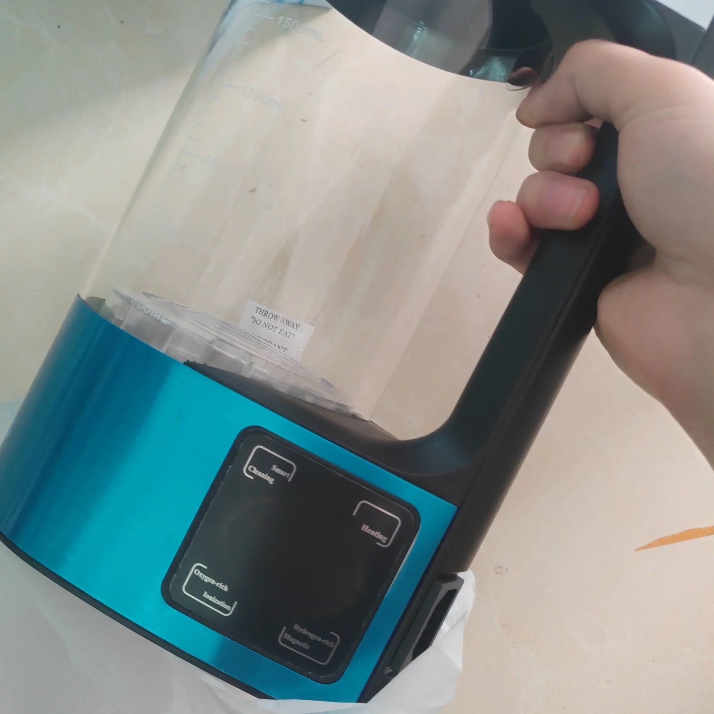 2L Hydrogen-Rich Electric Kettle – Electrolysis Water Heater & Generator with English Manual