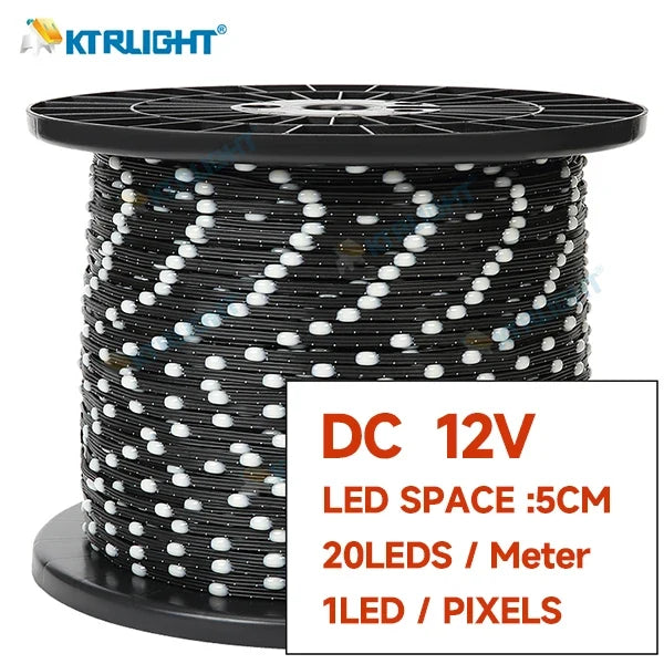 WS2811 RGB Pixel String Lights - DC12V 3-Pin Addressable IP68 Fairy Lights for Room, Ramadan & Outdoor Decor