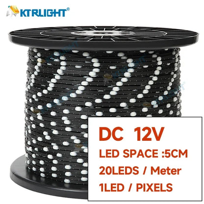 WS2811 RGB Pixel String Lights - DC12V 3-Pin Addressable IP68 Fairy Lights for Room, Ramadan & Outdoor Decor