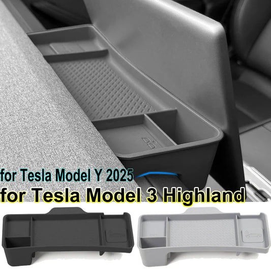 Tesla Model 3 & Highland 2024–2025 Dashboard Storage Tray – Silicone Organizer for Tissue, Glasses & Accessories