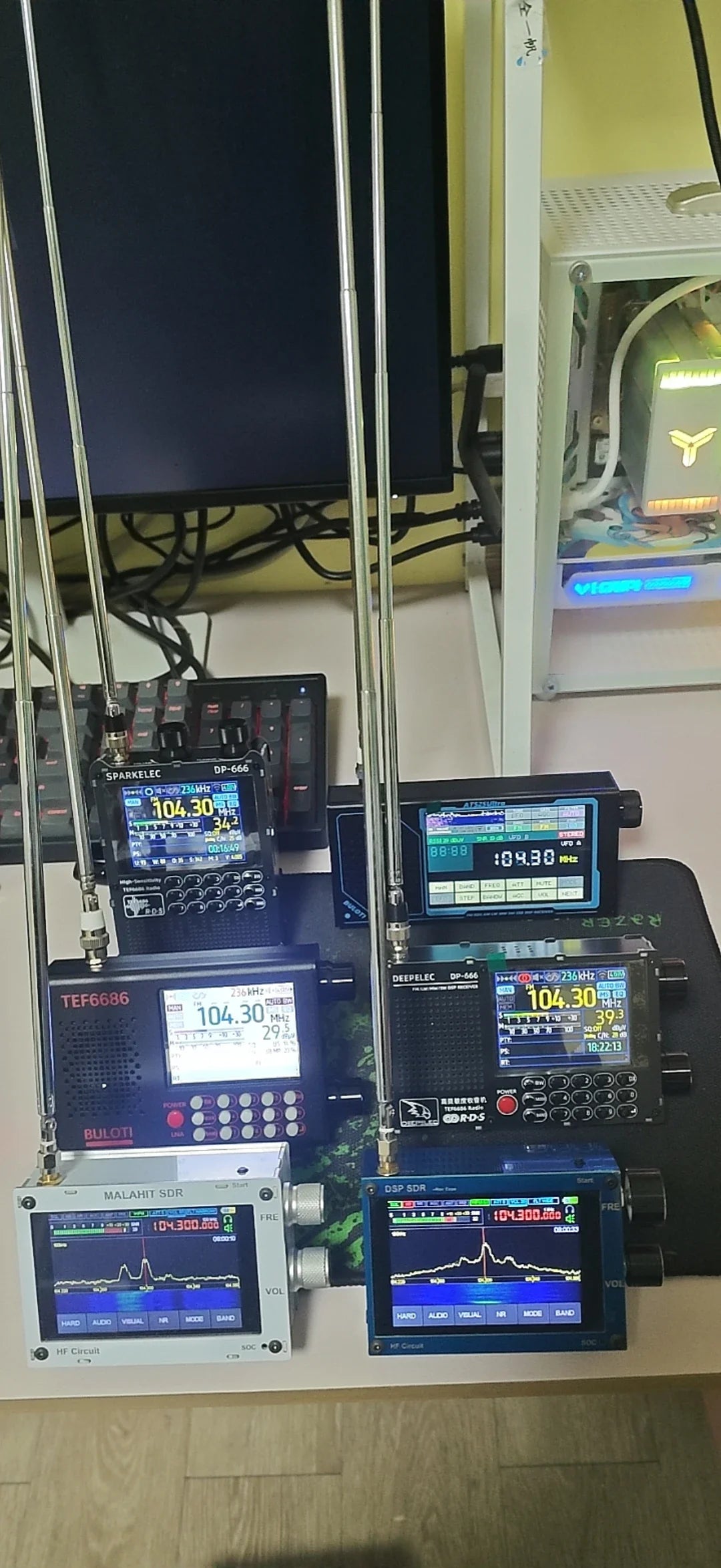 DP-666 TEF6686 Digital Radio - Full-Band FM AM LW MW SW Receiver with ESP32, RDS & 2.8-Inch IPS LCD