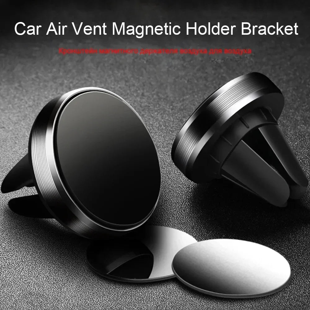 Magnetic Car Phone Holder – Air Vent Mount Stand for iPhone, Samsung, Xiaomi, Huawei Smartphones