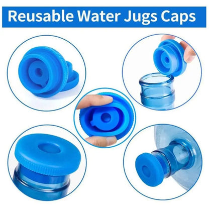 Water Bottle Replacement Lid – Silicone Top Cover for 3 and 5 Gallon Water Jugs – Anti-Splash Stopper and Drinking Bucket Accessories
