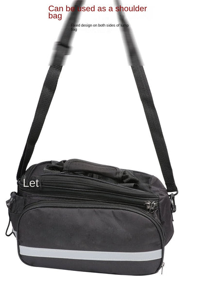 3-in-1 Waterproof Bike Trunk Bag — Large Capacity MTB & Road Bicycle Rear Seat Rack Panniers, Travel Luggage Carrier