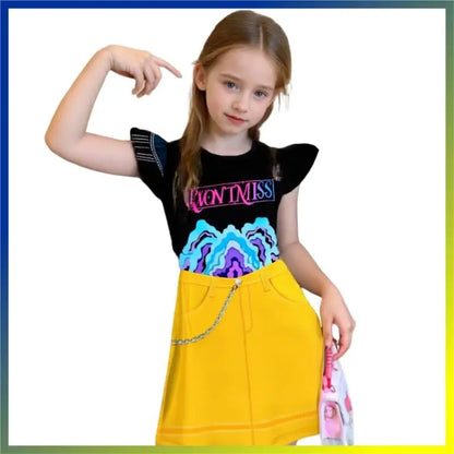Halloween Zoey, Mira, Rumi Cosplay Costume – Colorful Demon Hunters Flying Sleeve Dress for Girls, Movie K-Pop Idol Role-Play