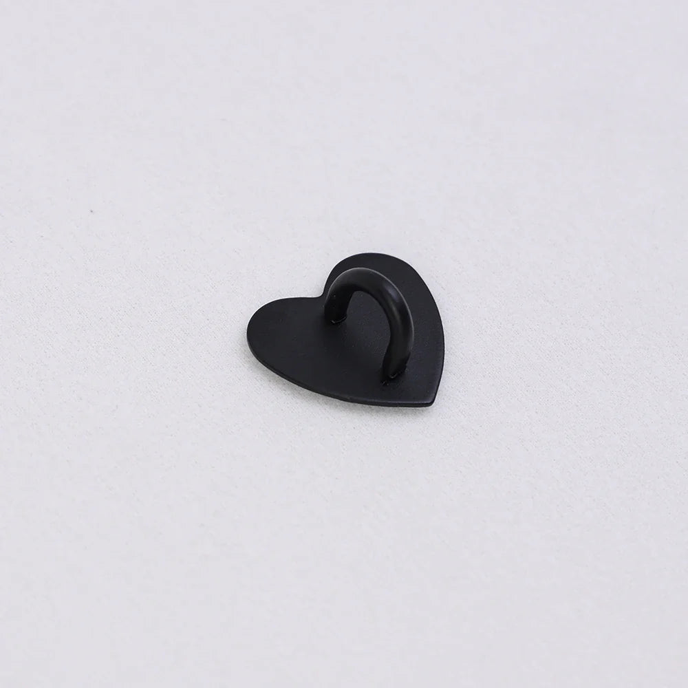 Kawaii Metal Heart Phone Charm — Adhesive Holder, Finger Ring Stand, Case Hook & Buckle Accessory with String