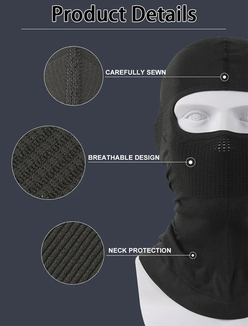 Military Tactical Balaclava Face Mask - Breathable, Dustproof, Wear-Resistant for Army, Police, Motorcycle Helmet Liner