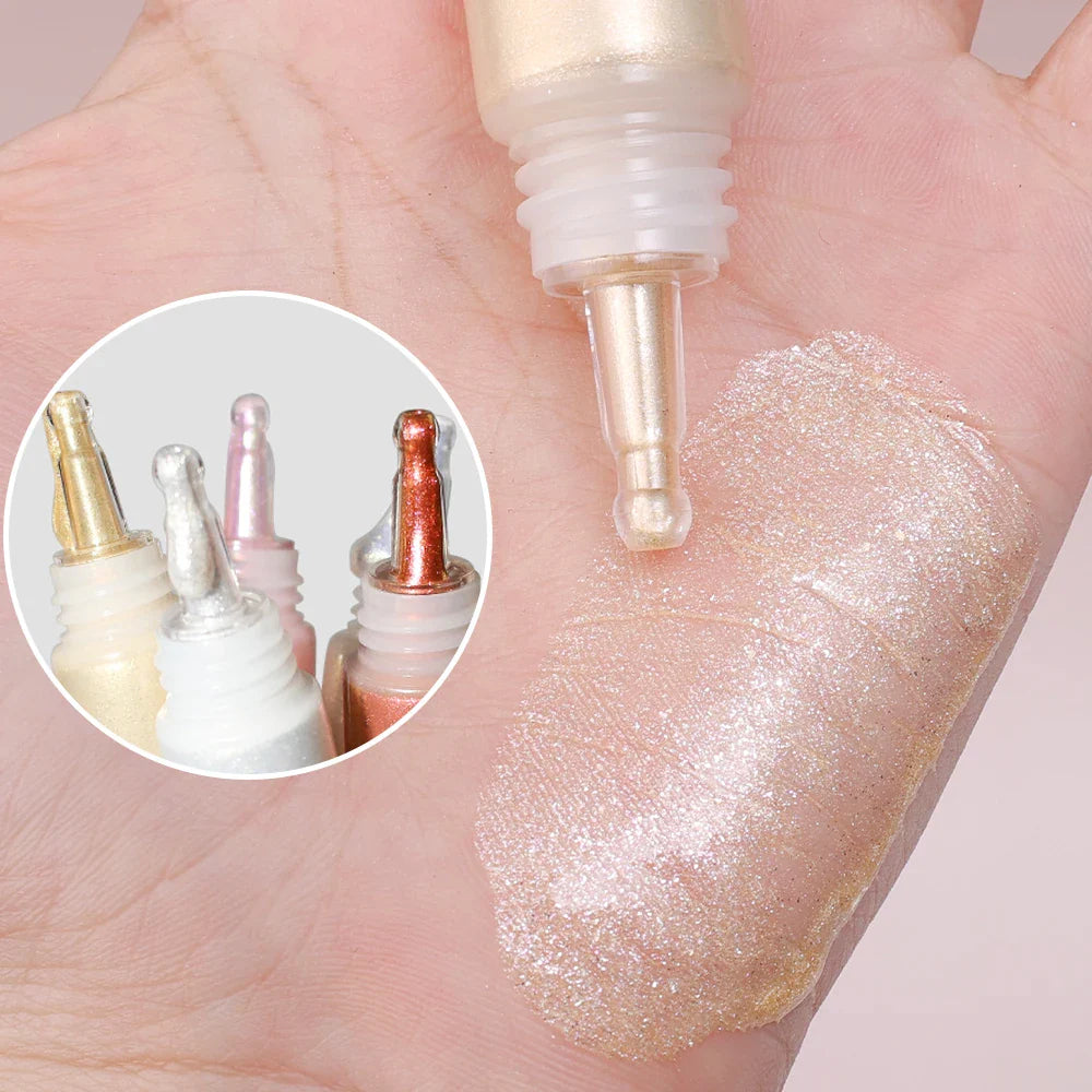 Liquid Highlighter Makeup – Pearlescent Face & Body Contour Glow, Brightening Bronzer Shimmer Illuminator Cosmetics