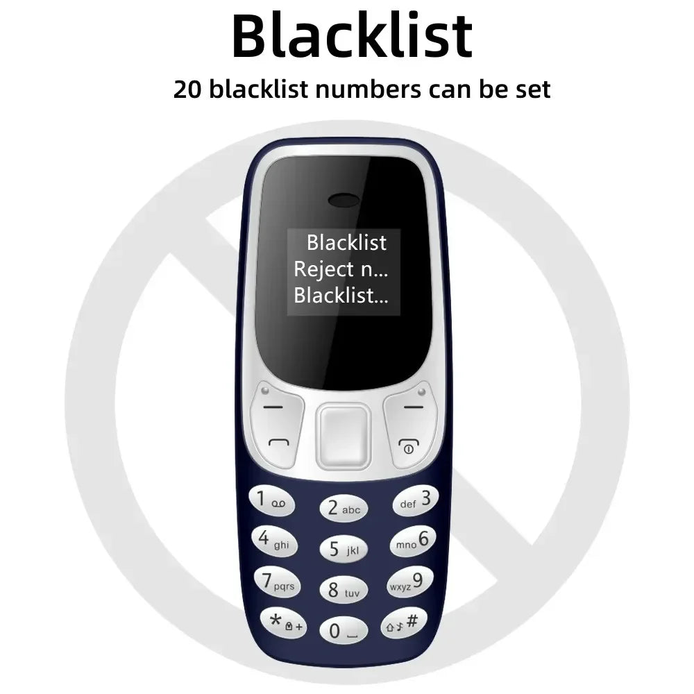 BM10 Mini Mobile Phone – Dual SIM, Bluetooth, Voice Changer, Low Radiation, Voice Recording, Multi-Language Small Cellphone