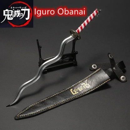 25cm Demon Slayer Metal Katana Sword Toy – Tanjirou Ghost Killer Anime Cosplay Prop & Home Decor Collection