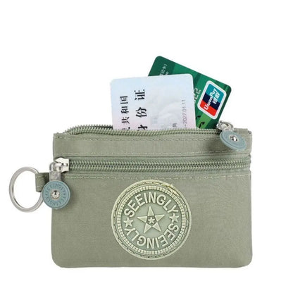 2023 Durable Canvas Money Coin Purse with Key Ring – Waterproof, Wear-Resistant Wallet & Credit Card Holder for Men & Women