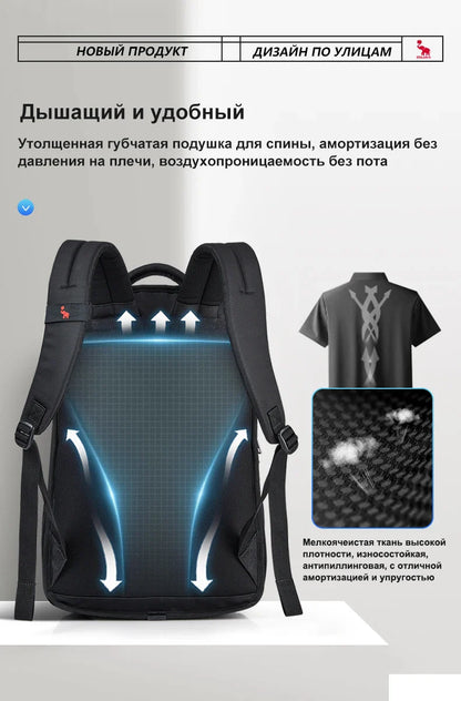 OIWAS 14" Laptop Backpack – 29L Waterproof Nylon School, Travel & Casual Bag for Teenagers & Men