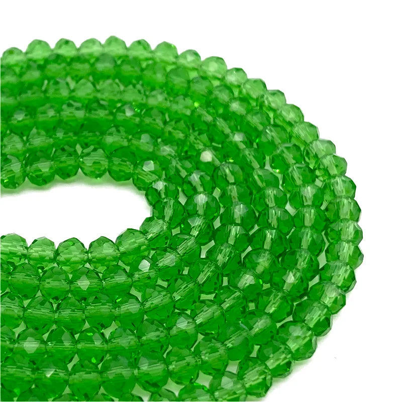 Faceted Crystal Glass Beads 2-8mm Loose Spacer Beads for DIY Jewelry Making Bracelets & Earrings