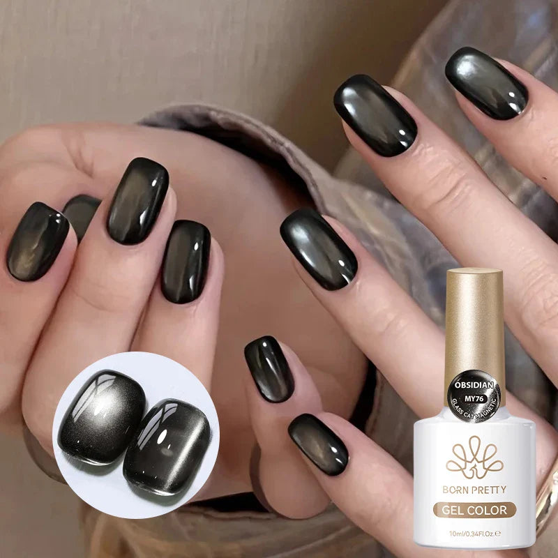 BORN PRETTY Cat Magnetic Gel Nail Polish 117 Colors 10ml Full Coverage Semi-Permanent Soak-Off Nail Varnish for Salon Manicure Glitter Cat Eye Nails