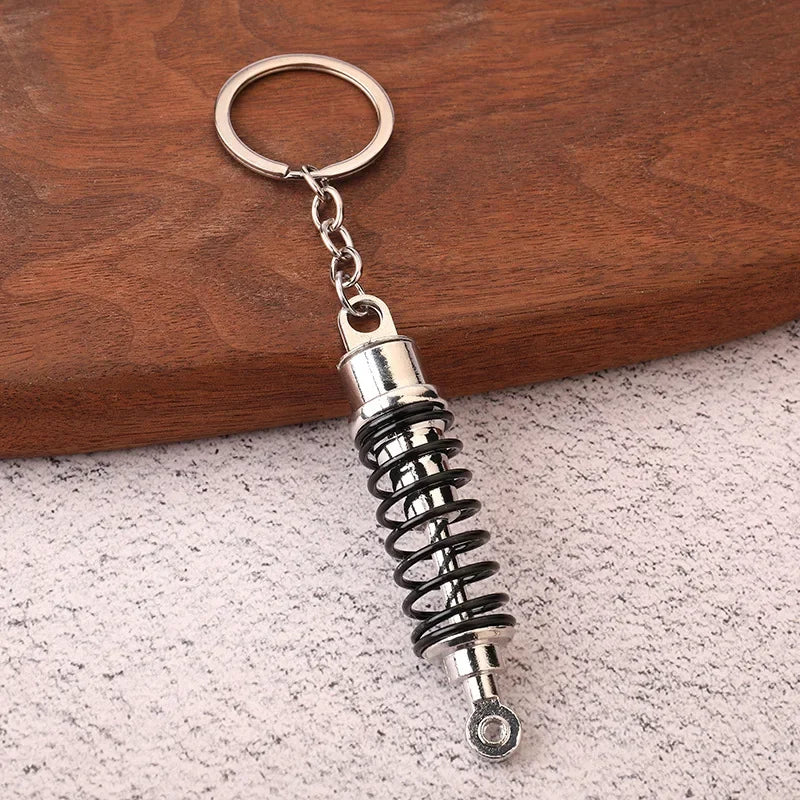 Creative Gear Head Keychain – Speed Gearbox & Turbo Hub Brake Disc Pendant for Car Keys, Shock Absorber Keyring