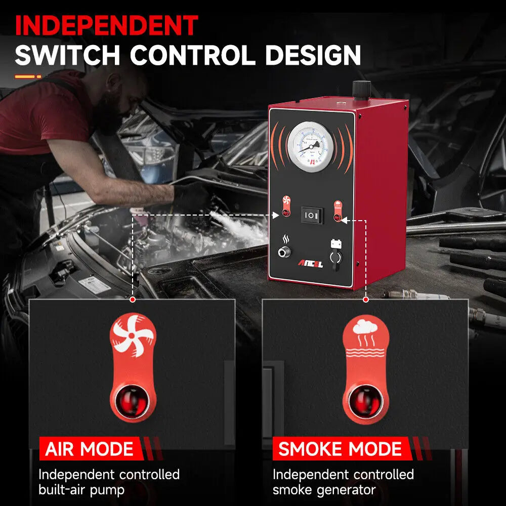 ANCEL S200 EVAP Smoke Leak Detector — Car & Motorcycle Diagnostic Smoke Machine for Vacuum, Oil & Fuel Pipe Leak Detection