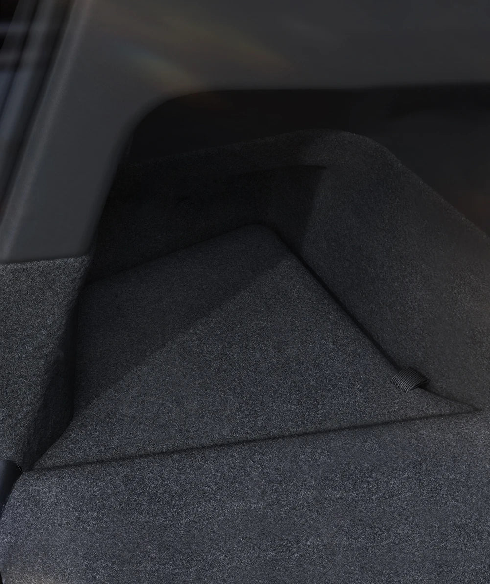 YZ Car Trunk Side Storage Box – Left & Right Organizer for Tesla Model Y Juniper 2021-2025 with Flocking Mat Cover