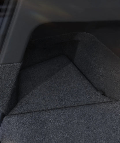YZ Car Trunk Side Storage Box – Left & Right Organizer for Tesla Model Y Juniper 2021-2025 with Flocking Mat Cover