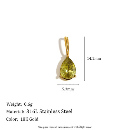 E.B.belle Colorful Zircon Waterdrop Pendant Jewelry Set for Women – DIY Handmade Necklace & Earrings Making Accessories