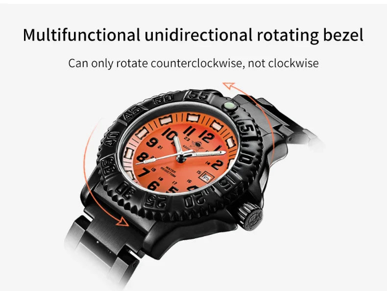 Addies Men's Military Watch - Luminous, Multi-Functional Quartz with Nylon & Steel Strap, Waterproof Outdoor Sports Watch