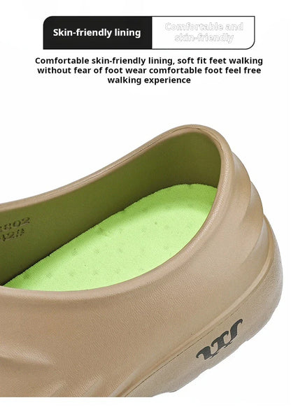 Summer Chef Shoes – Anti-Slip & Oil-Proof Work Slippers, Casual Trendy One-Step Fashion Sports Shoes