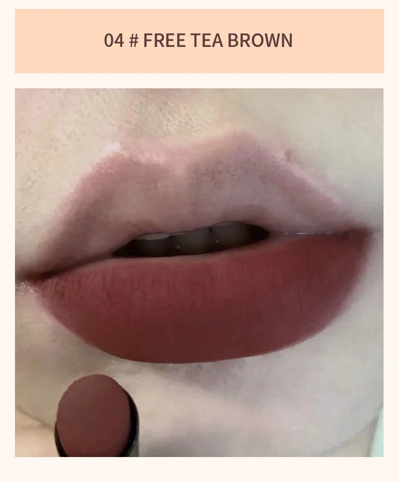 TX010 Thin Tube Matte Lipstick – Waterproof, Sweatproof, Long-Lasting Lip & Cheek Makeup