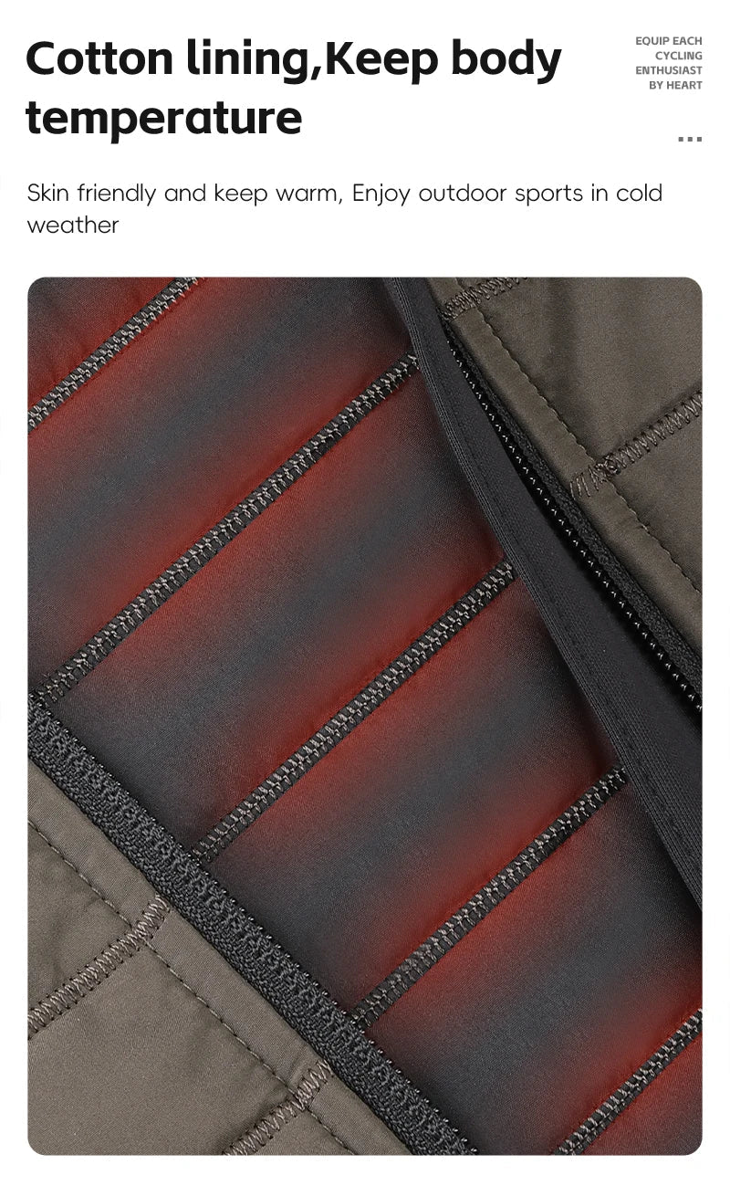 WEST BIKING Men's Winter Cycling Jacket - Thermal Fleece Windbreaker for MTB & Motorcycle, 0℃-15℃