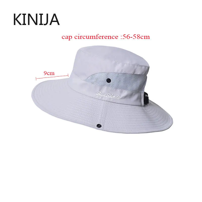 Stylish Women's Waterproof Fisherman Hat: Large Brim Bucket Cap for Outdoor Travel, Fishing, Climbing, and Hiking - Fashionable Sun Protection