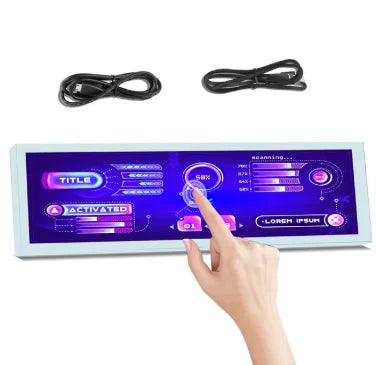 8.8 Inch HDMI Touch Screen Monitor – Long Wide Display with Case, PC Temperature Sensor Panel & Small Extender Monitor