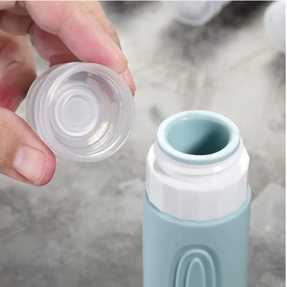 90ml Silicone Travel Bottles Set – Leak-Proof, Refillable Dispenser for Shampoo & Conditioner