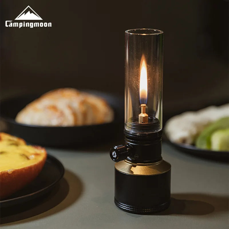 CAMPINGMOON Inflatable Aluminum Can Candle Light Set — Portable Camping & BBQ Atmosphere Lanterns
