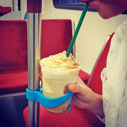 Portable Cup Holder for Bicycles - Durable Stand Clip for Coffee, Water, Milk Mugs - Universal Subway , Gym Cup Holder Accessory