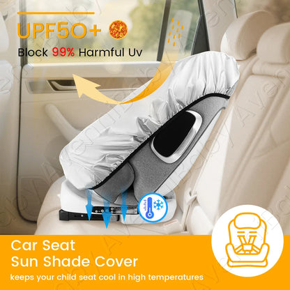 Baby Car Seat Sun Shade Cover – Infant Heat Protector, Keeps Toddler Cool & Blocks UV Sun Rays