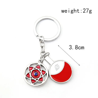 Anime Akatsuki Naruto Character Keychain – Gaara, Sasuke Sharingan, Jiraiya & Uzumaki Metal Cosplay Pendant Gift for Fans