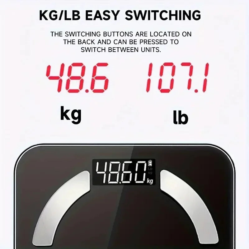 HOT Smart Body Fat Scale — High-Precision Bluetooth Weight Scale with HD Display & Mobile App | BMI, Fat & Muscle Analysis